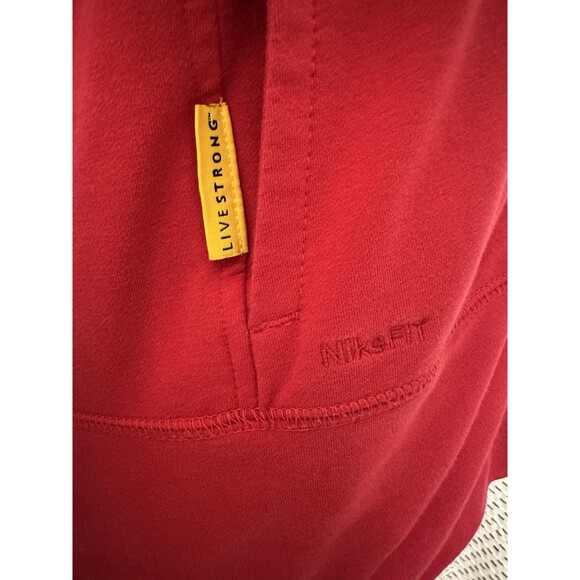 Vtg Nike Women's S Full Zip Knit Jacket Red LIVESTRONG Nike+ Reflective Accents - Picture 4 of 8